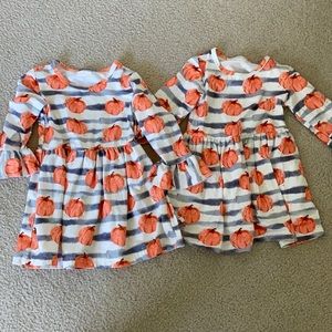 Girls fall pumpkin patch dress